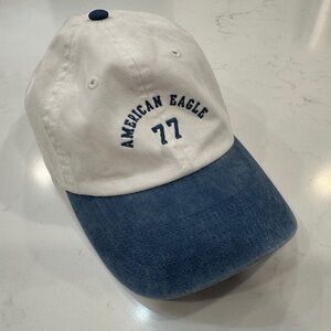 American Eagle Outfitters White and Blue Cap